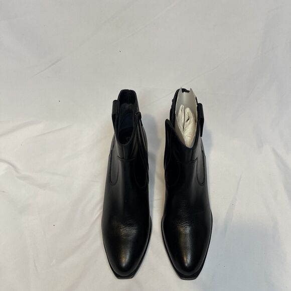 Seychelles Black Leather Booties Size 8 Heel Zippered Los Angeles - Picture 3 of 11